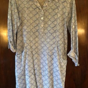 Roberta Roller Rabbit blue/white button dress